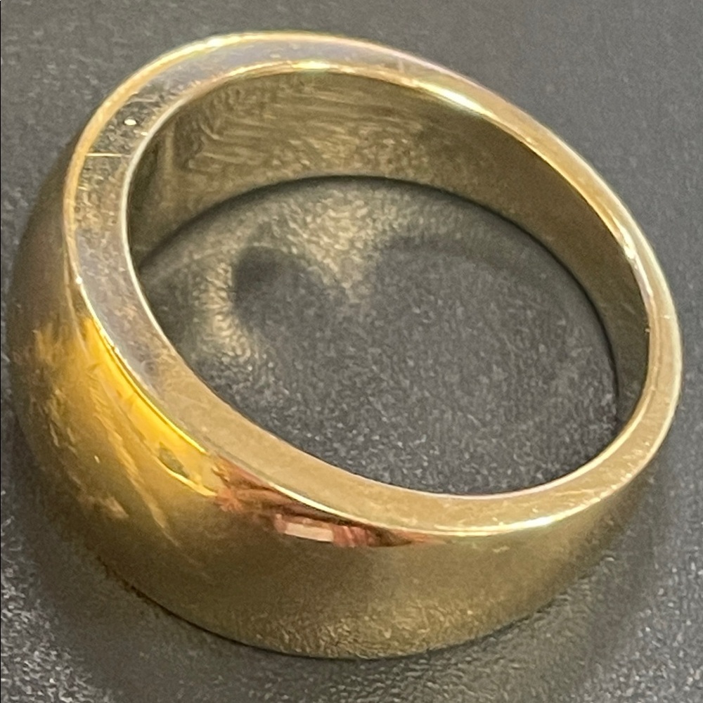 10K Polished Gold Women's Ring - Picture 2 of 15